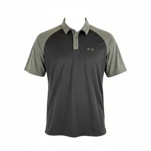 Oakley Men's XL Polo - Golf Shirt - Black/Gray - Logo